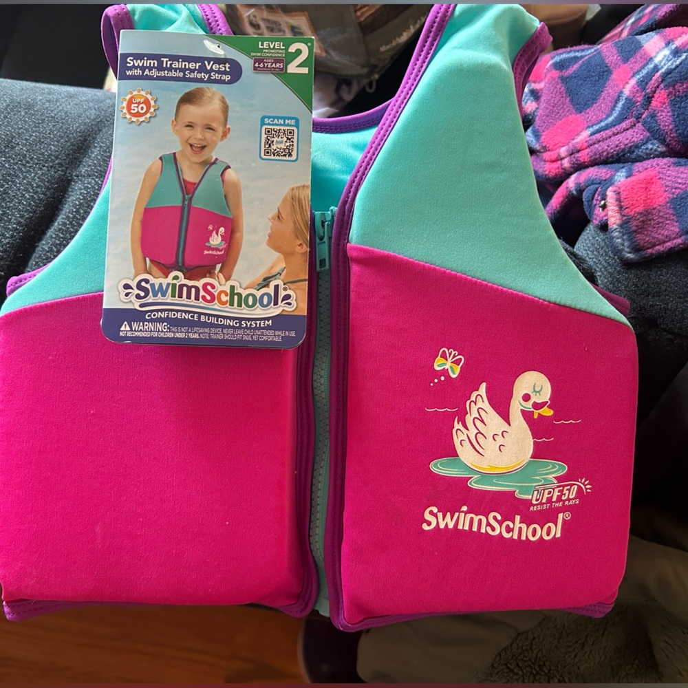 SwimSchool Pink and Blue Swim Vest